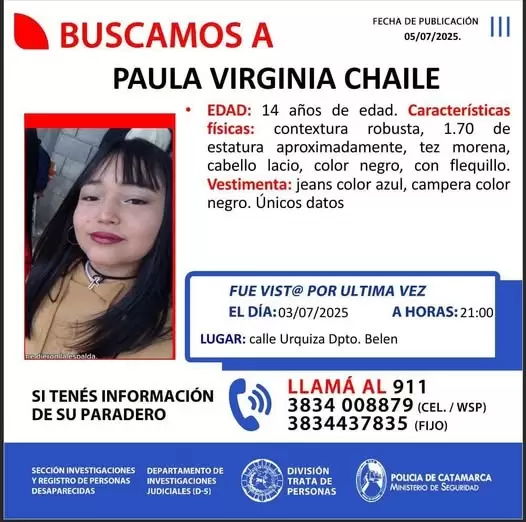 buscan desesperadamente a una adolescente de 14 a�os