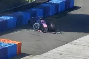 Franco Colapinto sufri un accidente durante pruebas de neumticos en Hungra