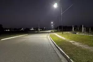 Obra terminada de iluminacin en Puerta Grande