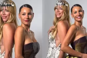 Pampita y Nicole Neumann posaron juntas tras aos de rivalidad