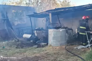 Se incendi una vivienda en la zona sur de la ciudad
