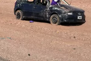 Un automovilista volc en la Ruta 60 y debi ser hospitalizado