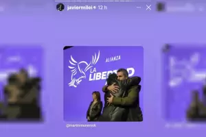 Milei comparti una foto con Martn Menem en medio de la interna libertaria