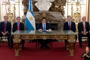 Javier Milei en cadena nacional presentar el Presupuesto 2026