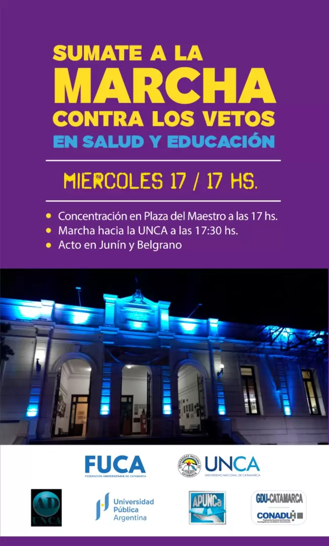 unca marcha universitaria