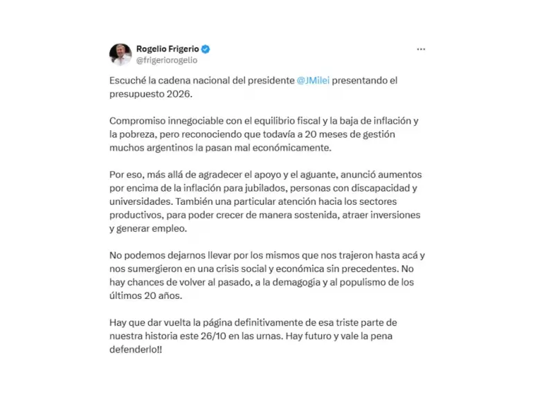 presupuesto 2026 reacciones
