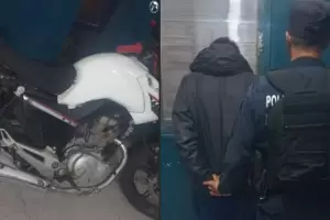 Intent un arrebato, huy en moto y termin detenido