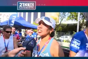 Catamarca en lo alto: Nadine Vilca fue la primera mujer en completar los 21K de La Gaceta