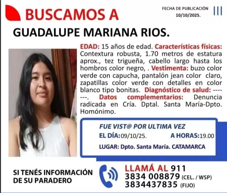 adolescentes desaparecidas en santa maria