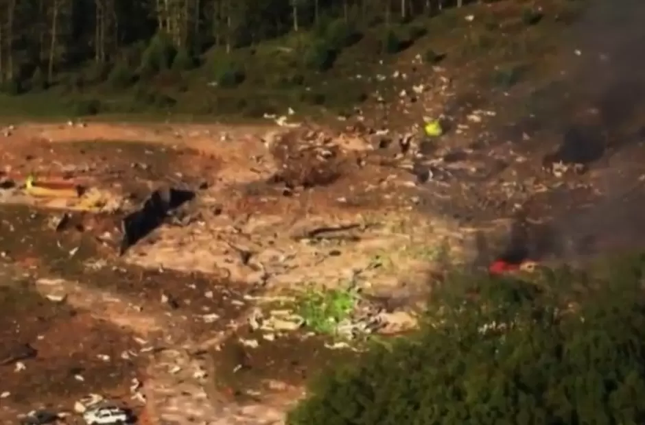 As� qued� el sitio de la explosi�n en Tennessee