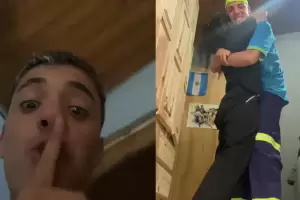 VIDEO: un joven consigui trabajo y sorprendi a su mam con el uniforme