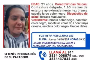 Buscan en Catamarca a Celeste Estefana Collante, una joven de 21 aos