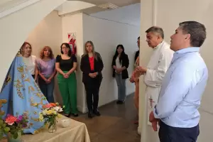 La Virgen llev su bendicin al Juzgado  Electoral y a la comuna de Valle Viejo
