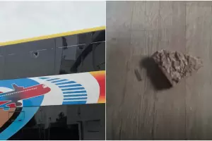 Video: atacaron al micro de Lans antes del partido con Universidad de Chile