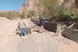 Puerta de Corral Quemado avanza con obras de contencin para proteger a vecinos de El Durazno