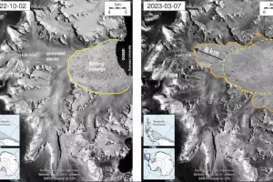 Rcord de deshielo: un glaciar antrtico retrocedi ms de ocho kilmetros en solo dos meses