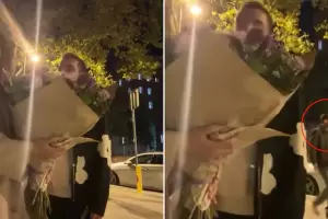 Una pareja grababa su cita romntica y Lionel Messi apareci de fondo: mir el video