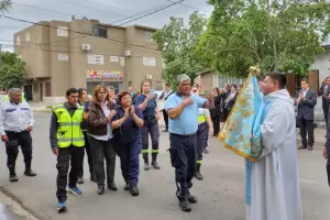 La Virgen del Valle visit Trnsito Municipal, la TV Pblica y el Juzgado Federal