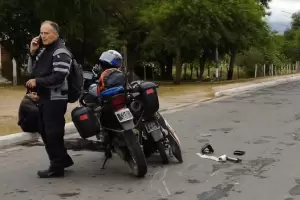 Choque entre dos motociclistas en Ruta Provincial N1 dej heridos leves