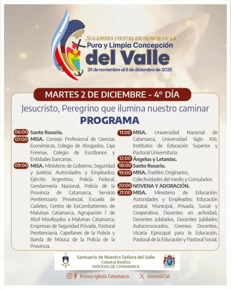 programa virgen martes