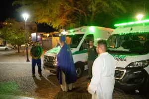 Fiestas marianas en Catamarca: homenaje de Salud y bendicin de ambulancias