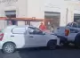 Caos en el centro de Catamarca: choque de dos vehculos en Junn y Prado