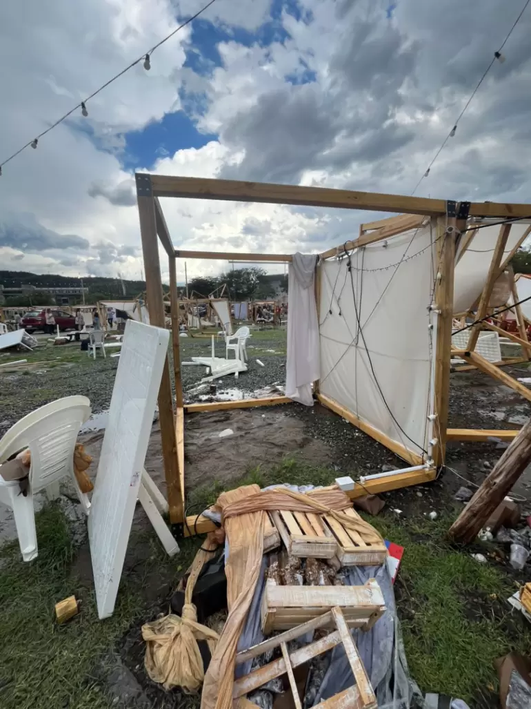 temporal predio destrozos