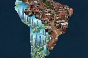 Pol�mica: Milei comparti� un mapa de Sudam�rica con pa�ses "ricos" y "pobres"