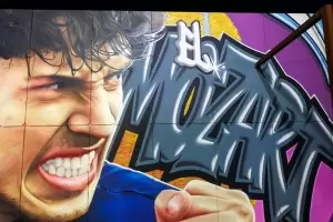 "Pollito" Tapia ya tiene su tremendo mural en Catamarca: mir� las fotos