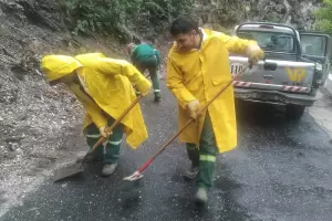 Piden extremar la precauci�n en la Cuesta de Los �ngeles por desprendimientos de rocas