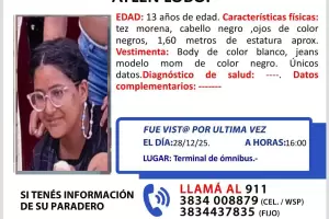 Buscan intensamente a Aylen Lobo, una adolescente de 13 a�os