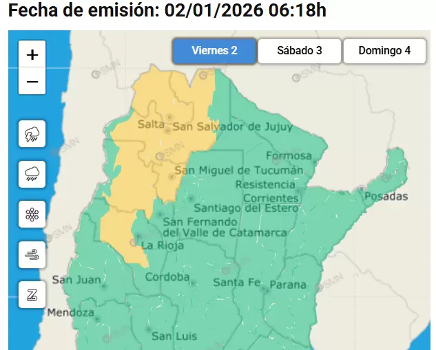 alerta smn catamarca