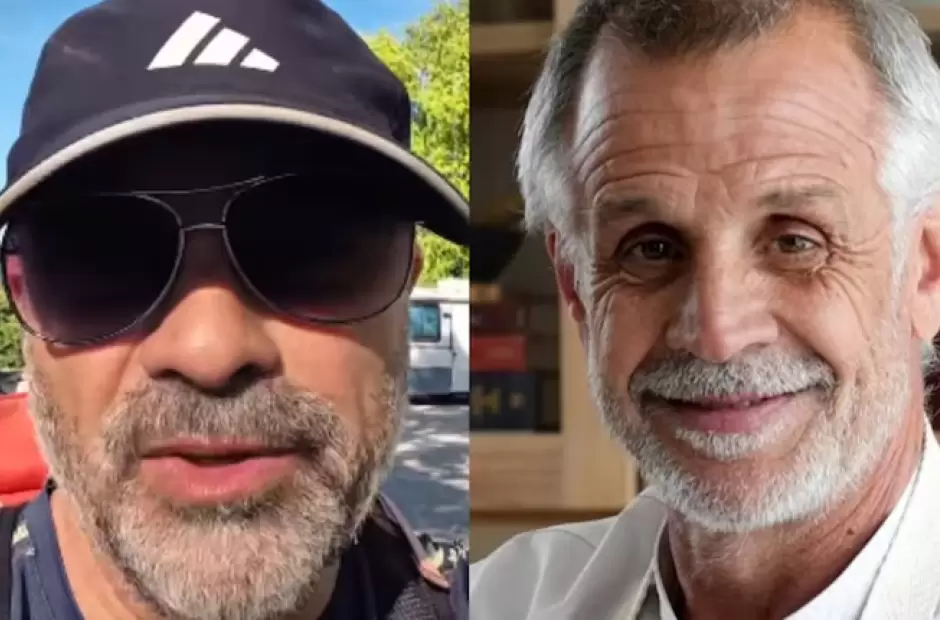 Christian Petersen y un gu�a del Volc�n Lanin