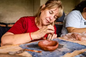 Exitoso taller de cer�mica en Pueblo Perdido de la Quebrada