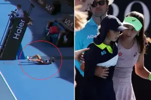 Susto en el Abierto de Australia: una alcanzapelotas se desmay� en plena cancha