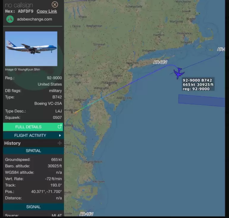 trump avion desperfecto