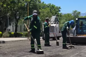 Avanza la repavimentaci�n de la avenida Belgrano con nuevos cortes de tr�nsito
