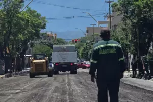 Avanza la repavimentaci�n en Avenida Mariano Moreno con tr�nsito restringido