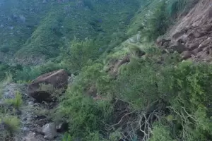 Corte total en la Ruta 47 por un derrumbe en la Cuesta Minas Capillitas