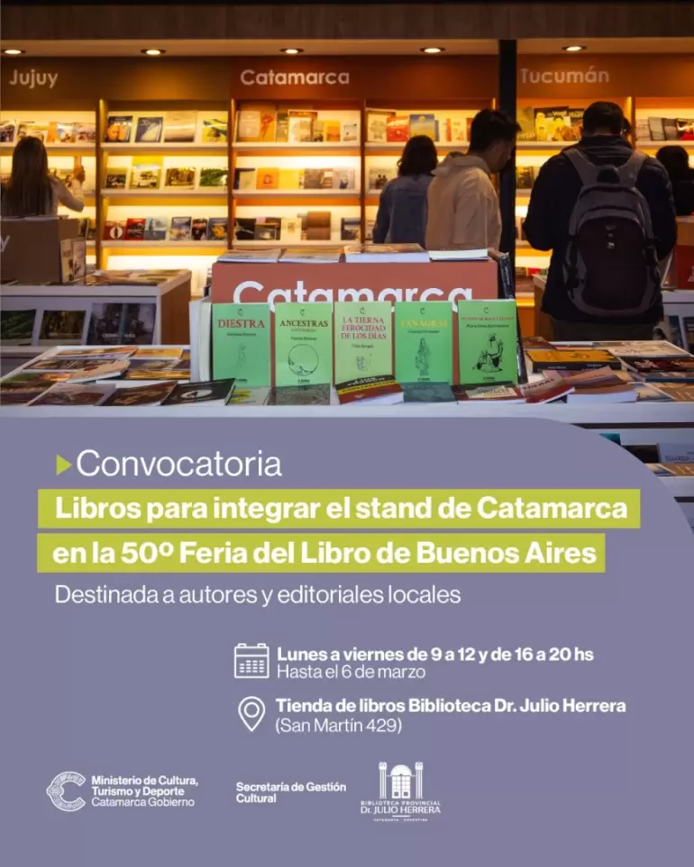 Escritores de Catamarca pueden enviar sus obras para participar de la 50� Feria del Libro de Buenos Aires