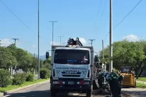 Contin�an los trabajos de repavimentaci�n en Av. Los Legisladores