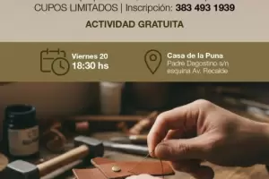 Arte en cuero: taller gratuito en la Casa de la Puna