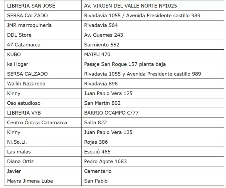 vuelta al cole comercios