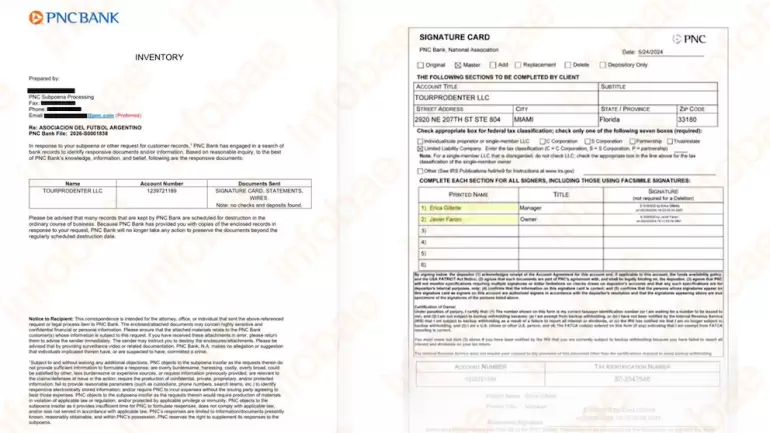 AFA bancos empresas fantasmas