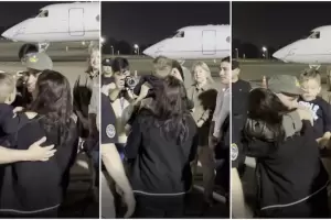 As� fue el emotivo reencuentro de Nahuel Gallo con su familia: las fotos y videos