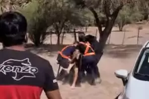 Violento altercado en el corte de ruta de los docentes en Fiambal�: mir� el video