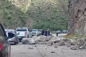 Derrumbe de gran magnitud interrumpe el tr�nsito en la Ruta Nacional 40