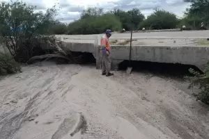 Precauci�n extrema al transitar la Ruta Nacional 40 en Bel�n por presencia de material de arrastre