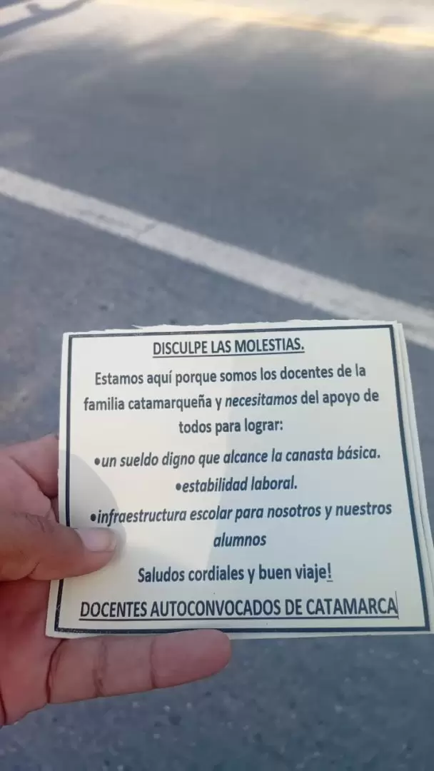 El mensaje de los docentes a los conductores