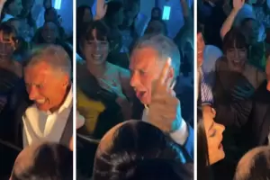 El pogo viral de Mauricio Macri en el casamiento de su sobrino con Emily Lucius